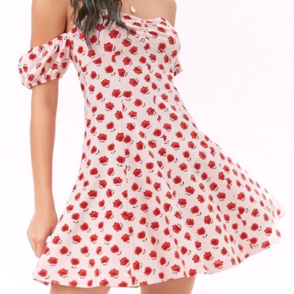 Floral Off the Shoulder Mini Dress